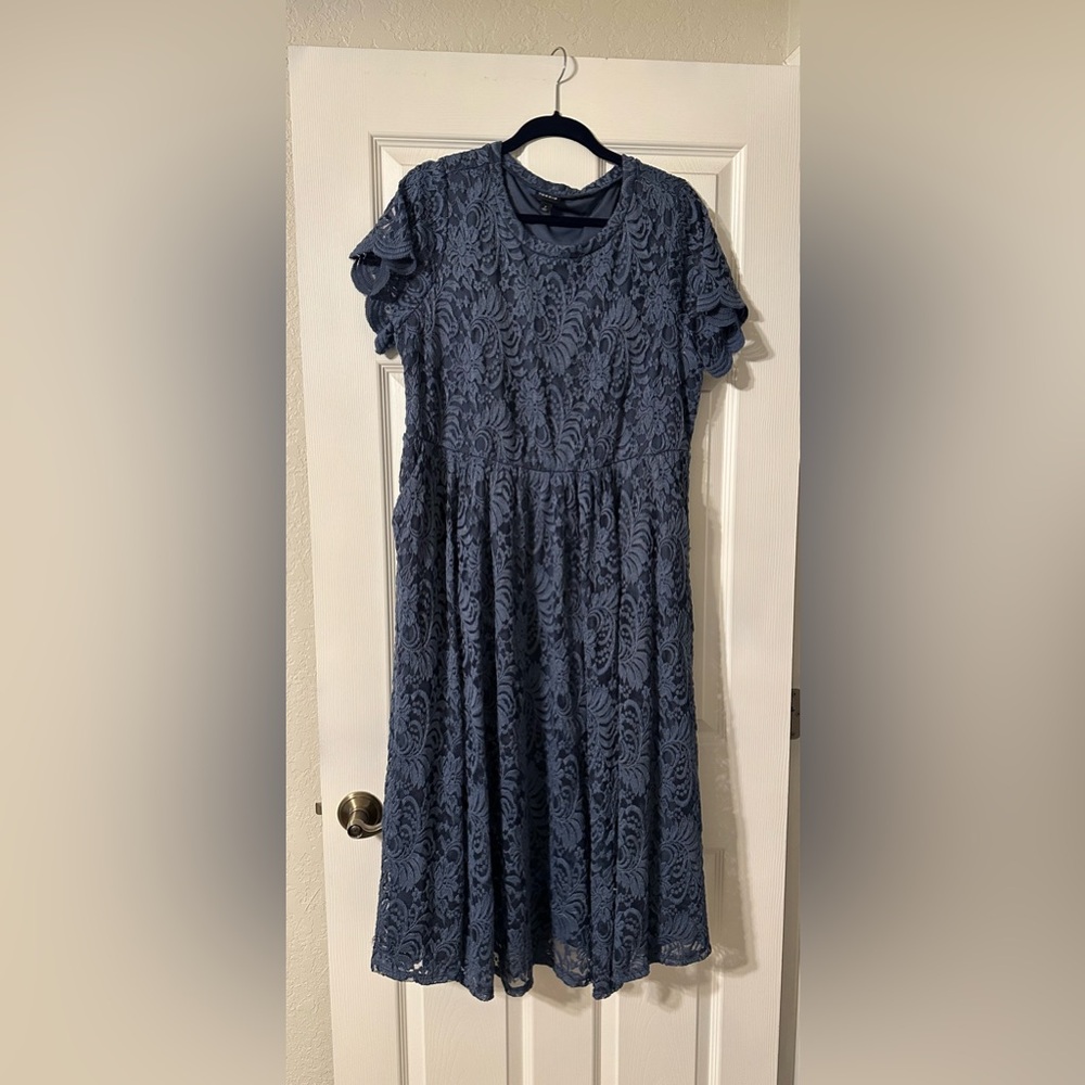 Torrid Navy Lace Midi Dress